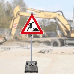 BIGPACK 2 x Schilder-Set 'Achtung Baustelle' mit VZ 123, RA2, mobil