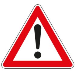 Gefahrzeichen VZ 101, Gefahrstelle, retroreflektierend