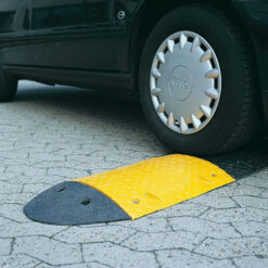 WEMAS Bodenschwelle 5-10 km/h, Endstück Temposchwelle, gelb, 42,5x21,25x7,5 cm