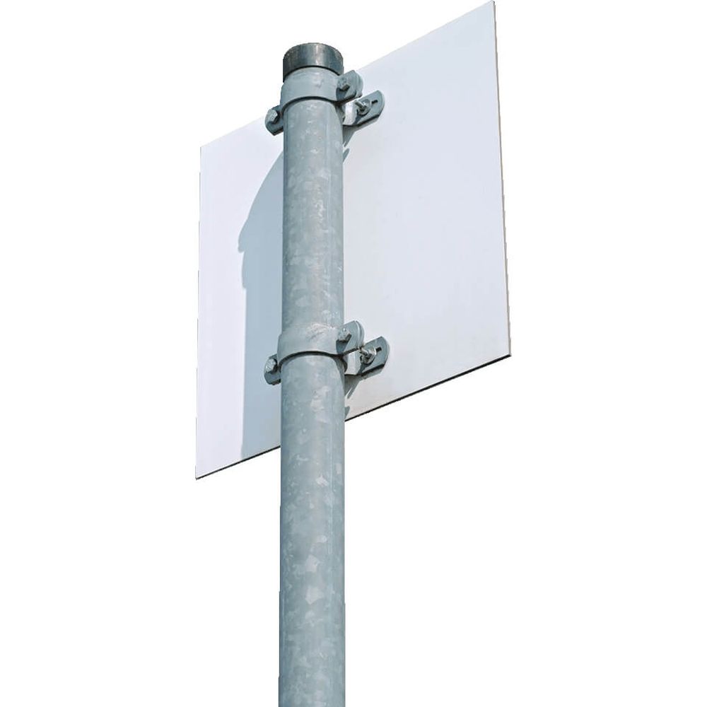Rohrpfosten zum Einbetonieren, Ø 7,6 cm, Länge 2,5 m, aus Stahl, 2 mm Wandstärke