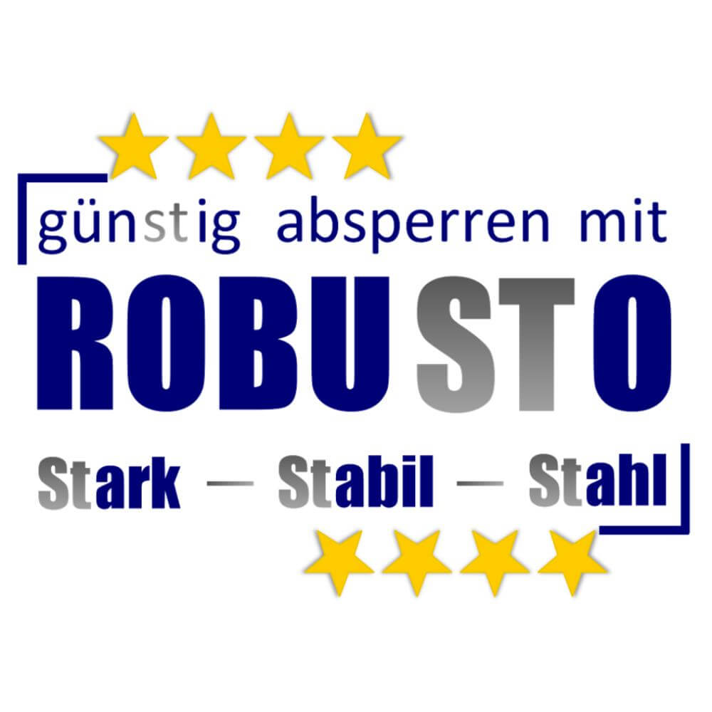 Sperrpfosten, Dreikantschloss, Einbetonieren, ohne Kettenöse, rot/weiß, Ø 6 cm