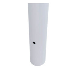 Absperr-Pfosten aus Stahl, zum Einbetonieren, rot/weiß, Ø 6 cm, 140 cm
