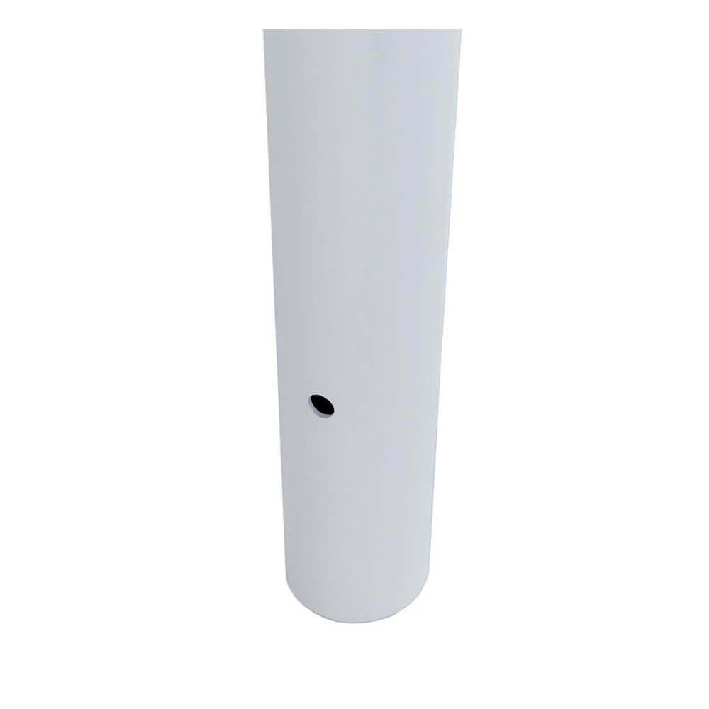 Absperr-Pfosten aus Stahl, zum Einbetonieren, rot/weiß, Ø 6 cm, 140 cm