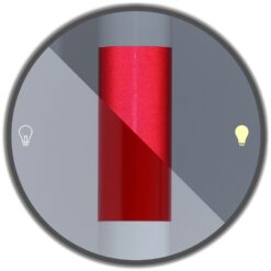 Absperr-Pfosten aus Stahl, zum Einsetzen, 2 Ösen, rot / weiß, Ø 6 cm, 140 cm