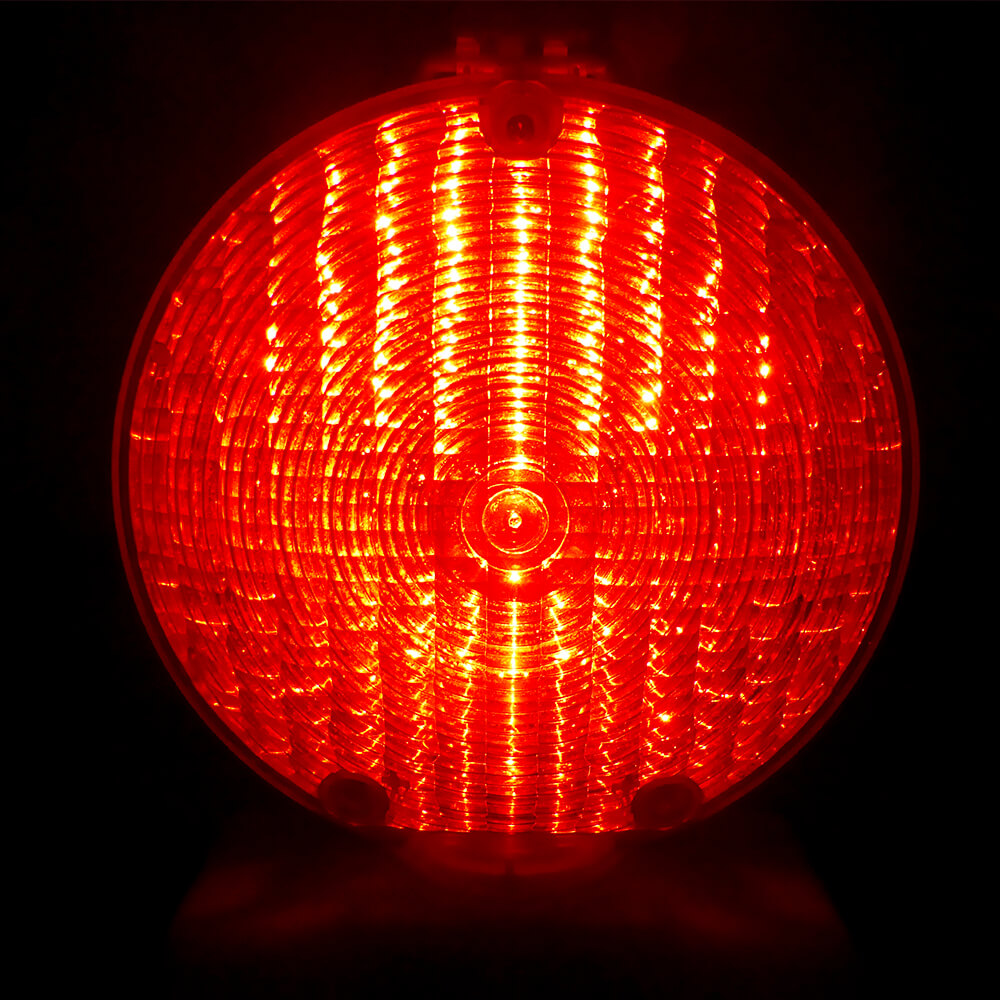 StVO-Sperr-Set, 2 m FUTURE Schrankenzaun, Fußplatten + 5 Blitzleuchten Rot, RA2