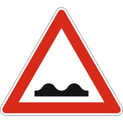 Bodenschwellen-Hinweisschild-Set zum Einbetonieren mit 1 von 4 Verkehrsschildern