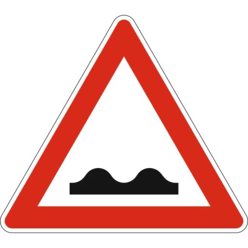 Bodenschwellen-Hinweisschild-Set zum Einbetonieren mit 1 von 4 Verkehrsschildern