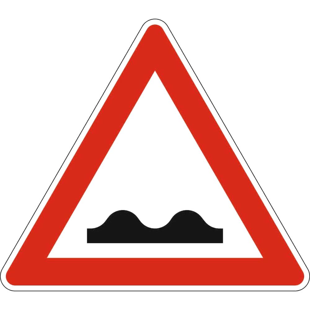 Gefahrzeichen VZ 112, Unebene Fahrbahn, retroreflektierend