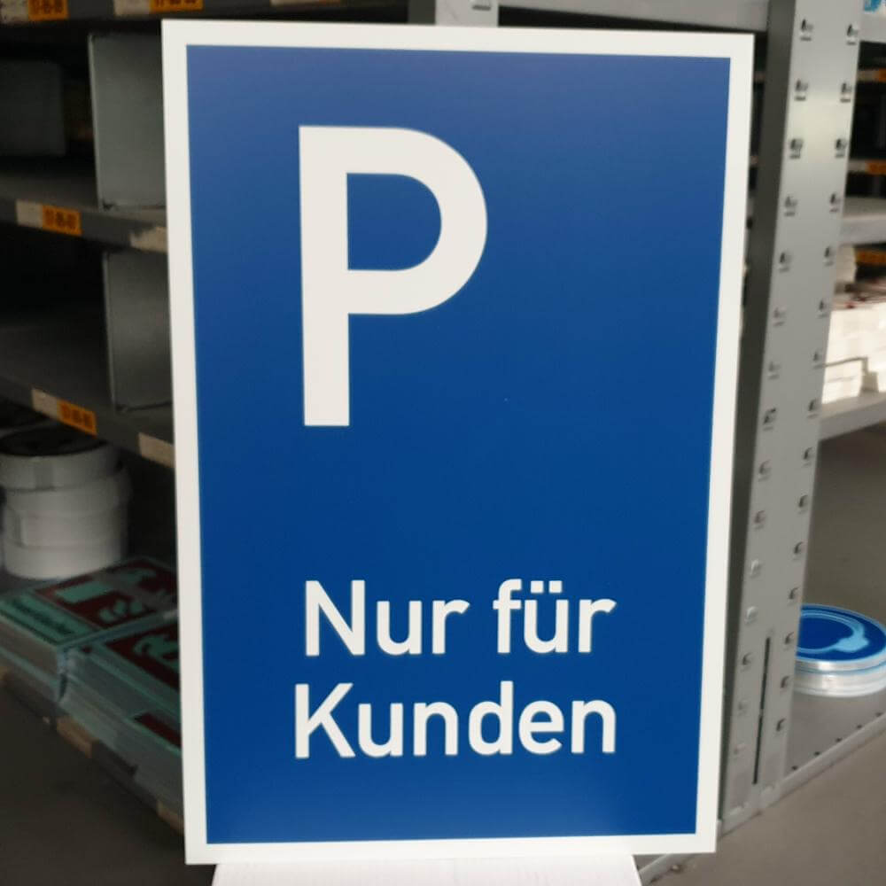 Richtzeichen Parken, Nur für Kunden