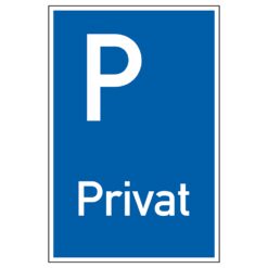 Richtzeichen Parken, Privat