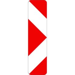 Verkehrseinrichtung VZ 605-21, Pfeilbake Aufstellung links (rechtsweisend)