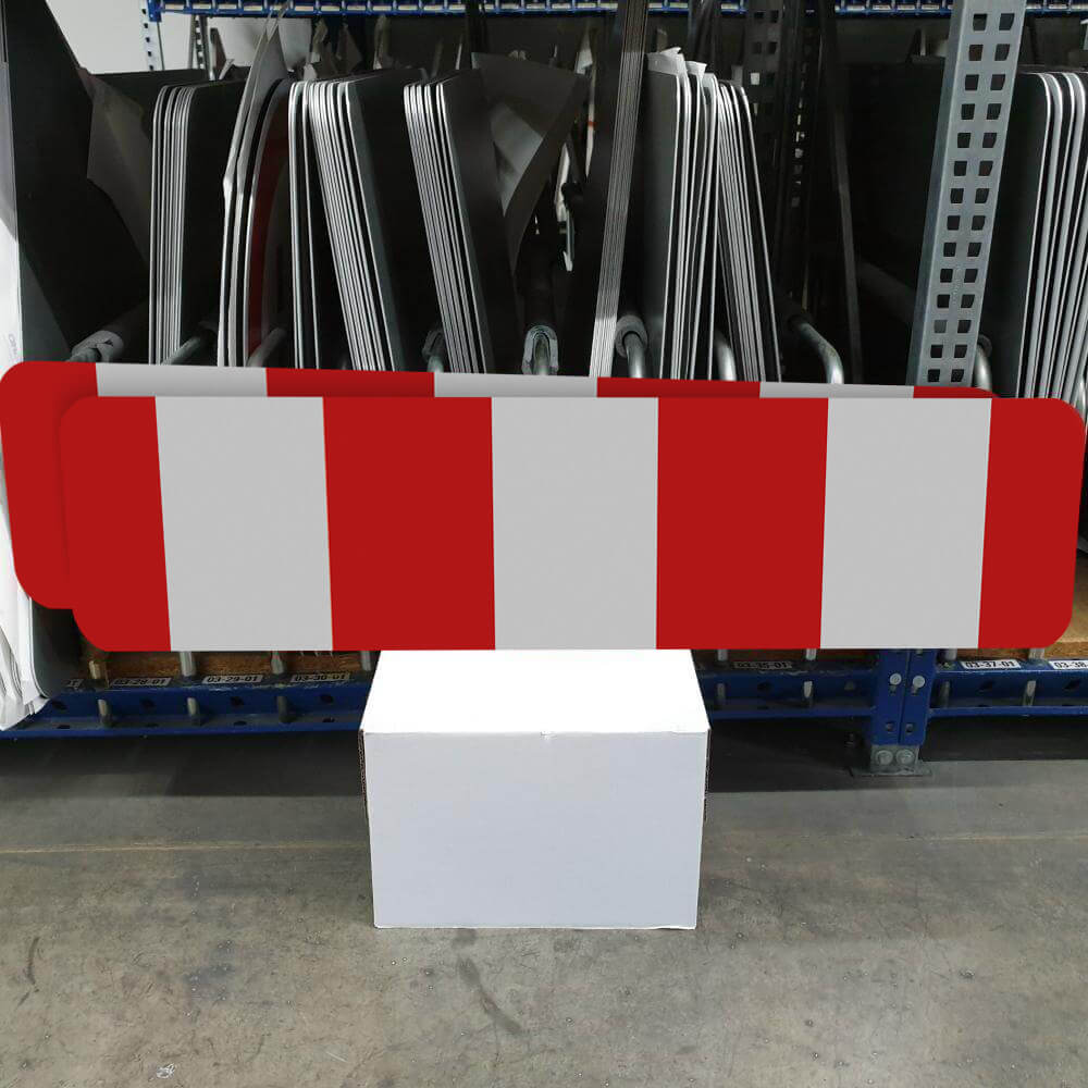 Verkehrseinrichtung VZ 627-30, Leitmal waagerecht doppelseitig, RA, 120 x 25 cm
