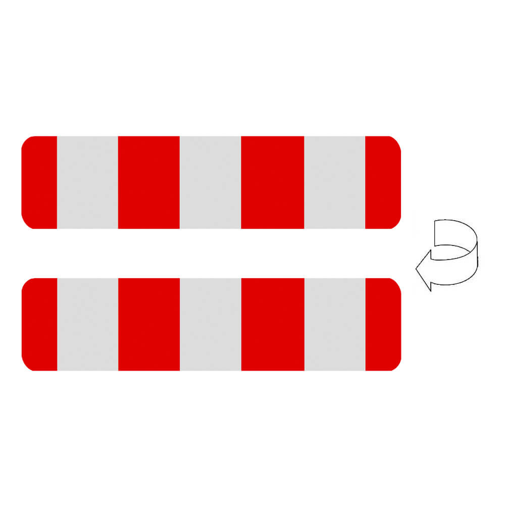 Verkehrseinrichtung VZ 627-30, Leitmal waagerecht doppelseitig, RA, 120 x 25 cm