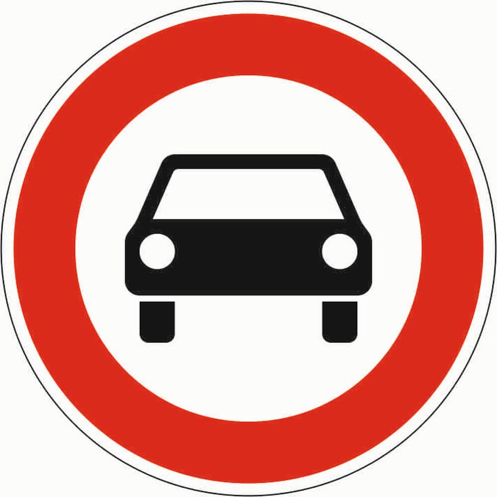 Vorschriftzeichen VZ 251, Verbot für Kraftwagen