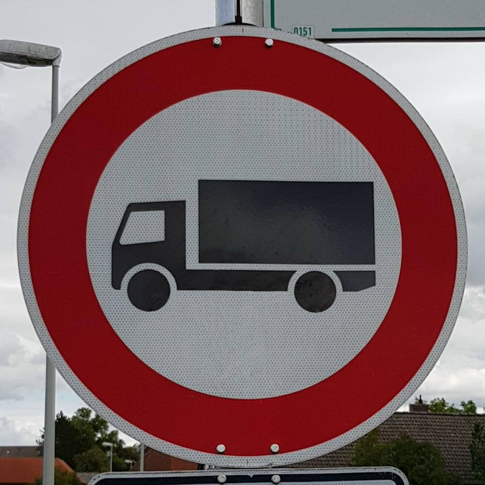 Vorschriftzeichen VZ 253, Verbot für Kraftfahrzeuge über 3,5 t
