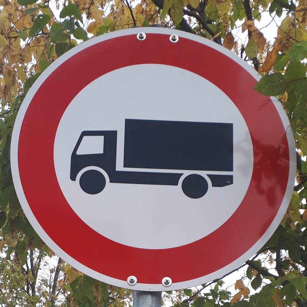 Vorschriftzeichen VZ 253, Verbot für Kraftfahrzeuge über 3,5 t
