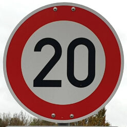 Vorschriftzeichen VZ 274-20, Zulässige Höchstgeschwindigkeit 20km/h