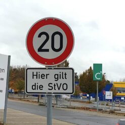 Vorschriftzeichen VZ 274-20, Zulässige Höchstgeschwindigkeit 20km/h