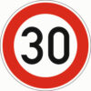 Vorschriftzeichen VZ 274-30, Zulässige Höchstgeschwindigkeit 30km/h