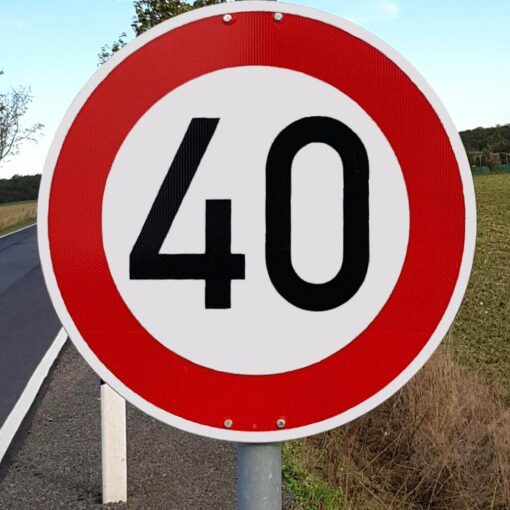 Vorschriftzeichen VZ 274-40, Zulässige Höchstgeschwindigkeit 40km/h