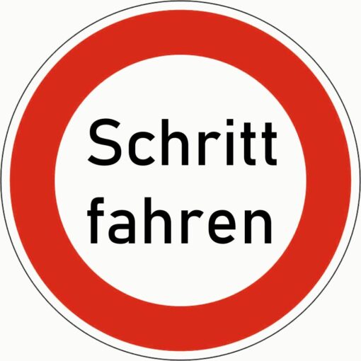 Bodenschwellen-Hinweisschild-Set zum Einbetonieren mit 1 von 4 Verkehrsschildern