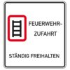 Feuerwehrschild VZ 2449, Feuerwehrzufahrt - ständig freihalten quadratisch