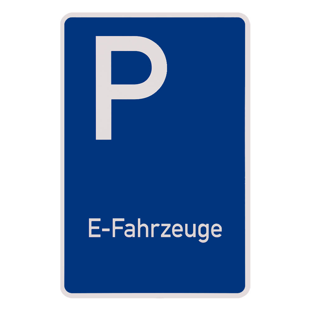 Schild Parkplatz für Elektrofahrzeuge