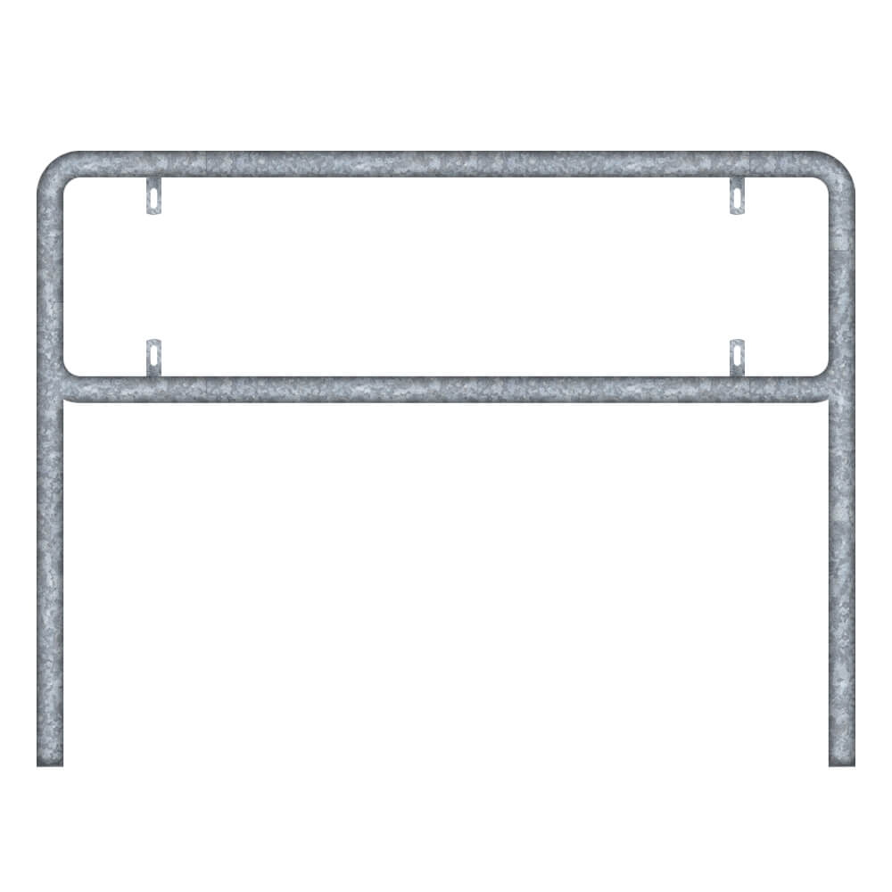 Rohrrahmen für Verkehrszeichen, Größe 100 x 33,3 cm, Stahl, verzinkt
