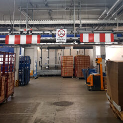 BIGPACK 3 x Höhenbegrenzer, einseitig, rot/weiß, Aliminium, RA1, 120 x 25 cm