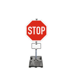 Komplett-Set VZ 206 Stop-Schild zum temporären Aufstellen 1,5 m