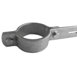 Ausleger-Rohrschelle ER 370, für Rohre Ø 7,6 cm, 89,5x3cm, Lochabst. 70cm, Stahl