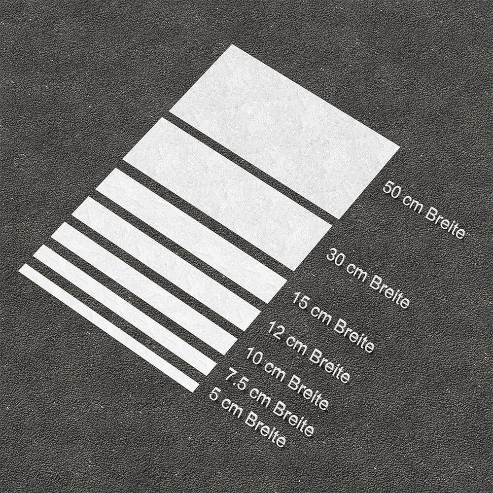 BIGPACK PREMARK Fahrbahnstreifen, weiß, 100 x 10 cm, 50 Stück