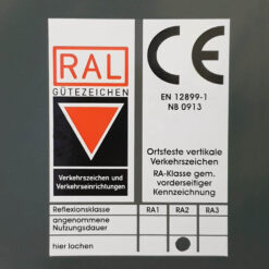 Richtzeichen VZ 350-10, Fußgängerüberweg, Aufstellung rechts