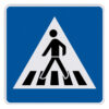 Richtzeichen VZ 350-10, Fußgängerüberweg, Aufstellung rechts