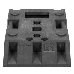 TL-Fußplatte Typ K1, schwarz, für Vierkantrohre, Schaftrohre, Rundrohre, 29 kg