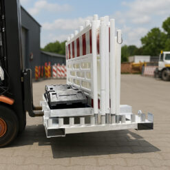 Traversen-Aufsatzrahmen für 12 K1-Fußplatten, Stahl, 180 x 45 cm