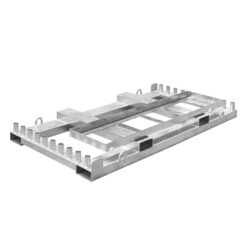 Lager- und Transporttraverse mit Aufsatzrahmen für K1-Fußplatten, 224 x 112 cm