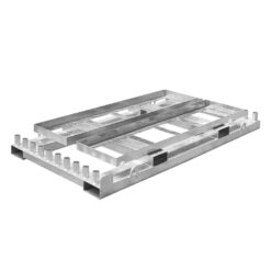 Lager- und Transporttraverse mit 2 Aufsatzrahmen für K1-Fußplatten, 224 x 112 cm
