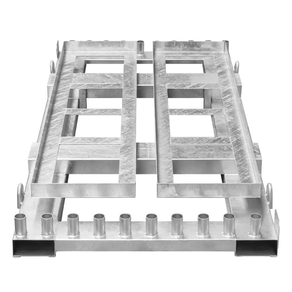 Lager- und Transporttraverse für 20 Schrankenzäune, Stahl, 224 x 112 cm
