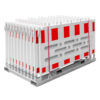 Lager- und Transporttraverse mit 20 x TL-Schrankenzaun RA1, 211 x 112 cm