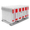 Lager- und Transporttraverse mit 20 x WEMAS TL-Schrankenzaun FUTURE RA1