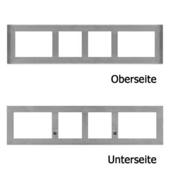 Traversen-Aufsatzrahmen für 12 K1-Fußplatten, Stahl, 180 x 45 cm