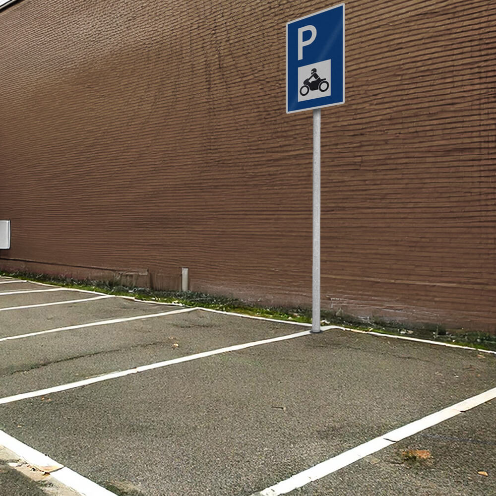 Parkplatzschild mit Motorradsymbol – Bild 8
