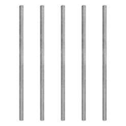 BIGPACK 5x Vierkantrohr aus Stahl, verzinkt, 40 x 40 cm, Länge 3,5 m
