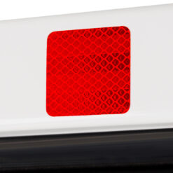 Edelstahl-Verkehrsspiegel IceFree ECO, rot/weiß, 100 x 80 cm, mit Rohrpfosten