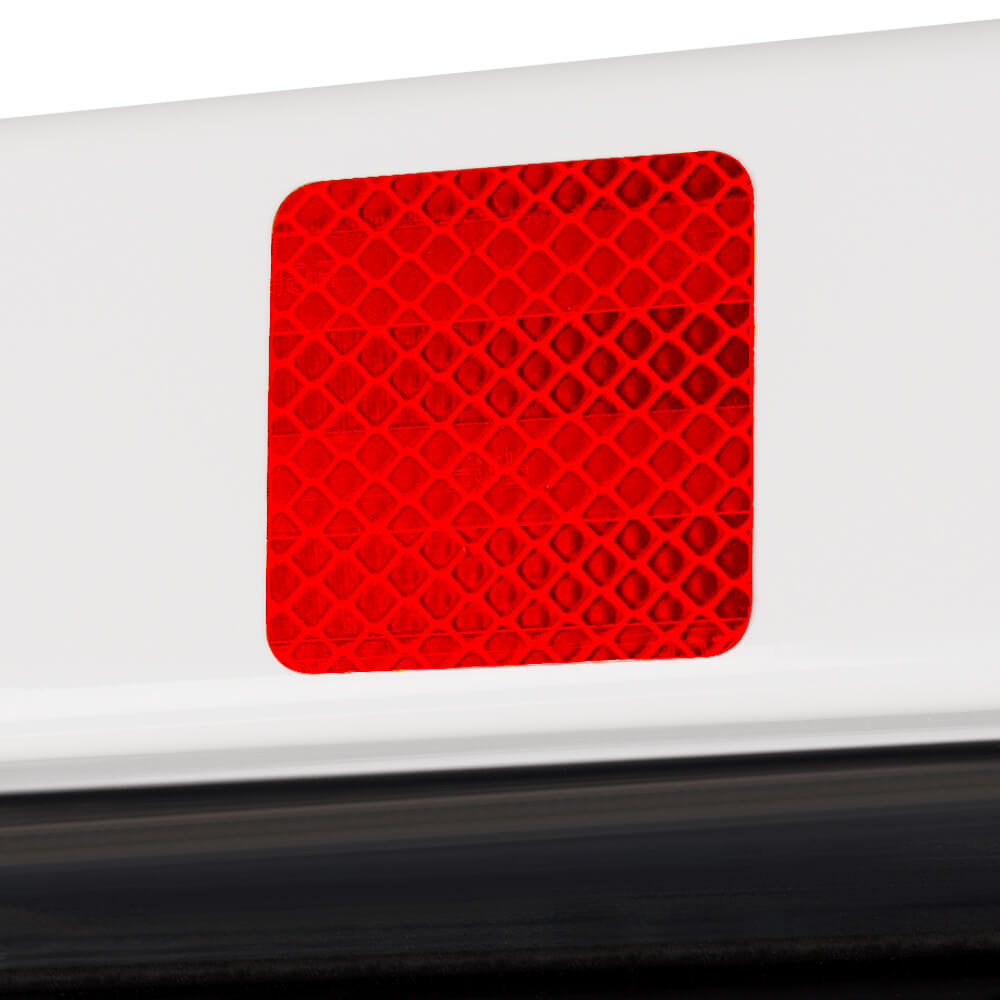 Edelstahl-Verkehrsspiegel IceFree ECO, rot/weiß, 80 x 60 cm, mit Rohrpfosten