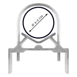 Edelstahl-Verkehrsspiegel IceFree ECO, rot/weiß, 80 x 60 cm, mit Rohrpfosten