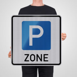 Komplett-Set Parkraumbewirtschaftungszone Anfang/Ende, RA2, 60 x 60 cm