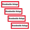 Brandschutzschild Brandmelde-Anlage, 4 Stück, Folie, BMA, 29,7 x 10,5 cm
